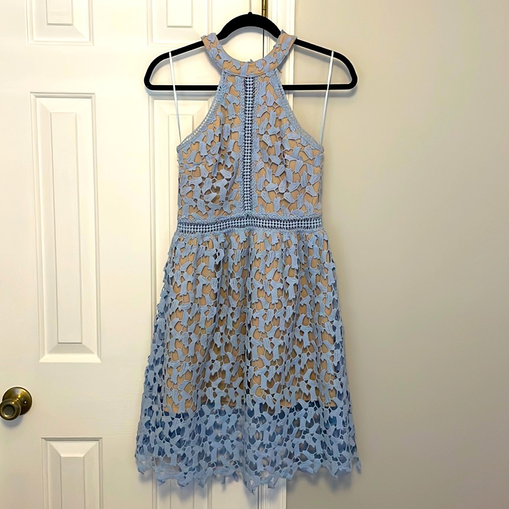 High neck midi dress